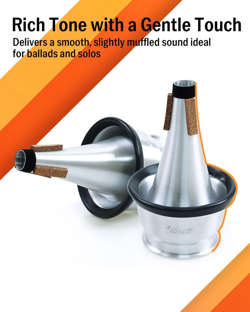 Libretto Trumpet Mute, AC011-6, Cup Mute, All Aluminum, Adjustable Volume, Excellent For Stage Performance & Practice Purpose - Image 2